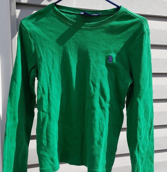 Green Ralph Lauren Sport Women L 16PTP EUC Long Sleeve top - Picture 5 of 5